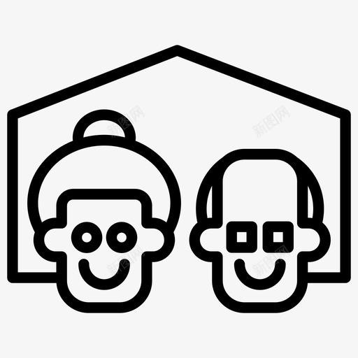 疗养院小屋男性图标svg_新图网 https://ixintu.com 养老院 小屋 房子 男性 疗养院 老年人 退休 退休生活