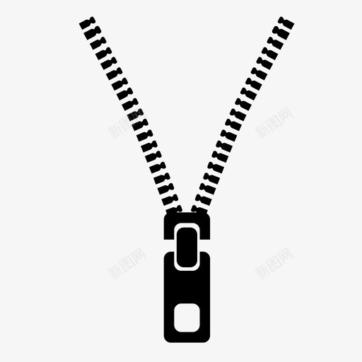 拉链闭合打开图标svg_新图网 https://ixintu.com 打开 拉链 闭合