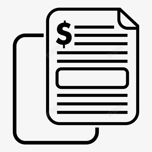发票帐单合同图标svg_新图网 https://ixintu.com 付款 发票 发票纸 合同 帐单 收据 自由职业者