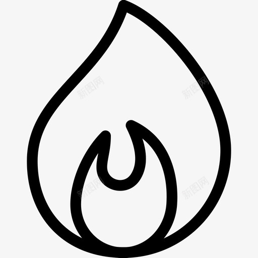 火插图线图标svg_新图网 https://ixintu.com 可持续性 威胁 安全 形状 插图 标志 火 线图标 自然