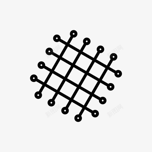 网编织纺织品图标svg_新图网 https://ixintu.com 材料 海洋 海洋图标 渔网 纺织品 编织 网 网格