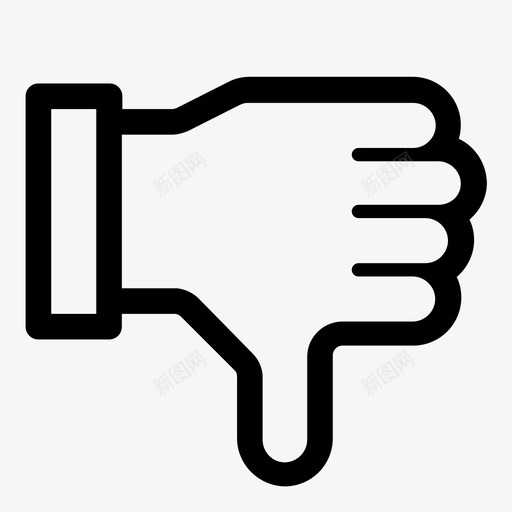 大拇指朝下差不好图标svg_新图网 https://ixintu.com 不喜欢 不好 不赞成 大拇指朝下 差 手势 生病 集合