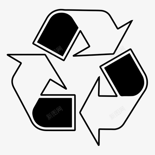 回收废物钢铁图标svg_新图网 https://ixintu.com 再利用 回收 地球 塑料 废物 废物利用 海洋 温室 环境 行星 钢铁 铜