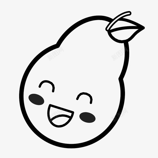 梨健康健康食品图标svg_新图网 https://ixintu.com 健康 健康食品 可爱 川菜 川菜果 微笑 快乐 梨 营养
