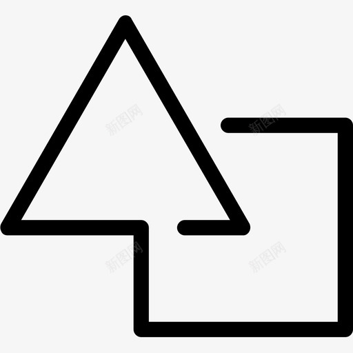 形状物体正方形图标svg_新图网 https://ixintu.com 三角形 形状 正方形 物体