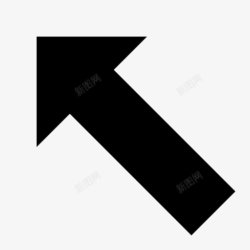 左上箭头填充粗图标svg_新图网 https://ixintu.com 填充 左上箭头 标志性 粗