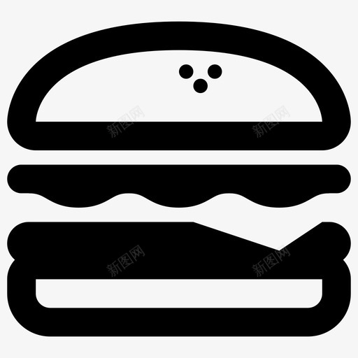 汉堡垃圾食品饥饿图标svg_新图网 https://ixintu.com 三明治 吃 垃圾食品 奶酪汉堡 快餐 汉堡 牛肉 饥饿