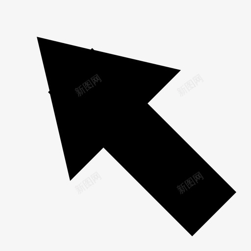 左上箭头锐音符填充图标svg_新图网 https://ixintu.com 填充 左上箭头 标志性 粗 锐音符