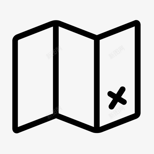 地图藏宝图地点图标svg_新图网 https://ixintu.com 发现 地图 地点 基本用户界面 导航 折叠 海盗 纸张 藏宝图 路线