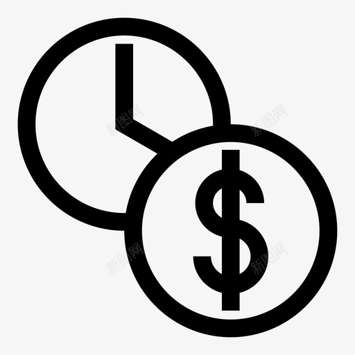 时间就是金钱金钱时间节约图标svg_新图网 https://ixintu.com 分钟 形状 时间和金钱 时间就是金钱 时间金钱 简单 简单的卷曲图标 节省时间 节约 金钱时间