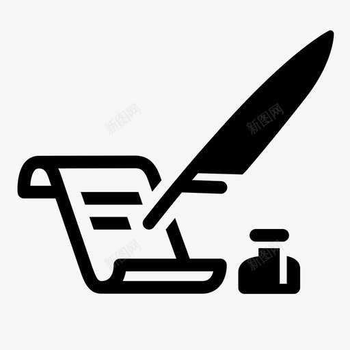 书写卷轴剧本图标svg_新图网 https://ixintu.com 书写 剧本 卷轴 墨水 手稿 文学作品 羊皮纸 诗歌 鹅毛笔