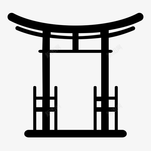 门传统托里图标svg_新图网 https://ixintu.com 东方 传统 历史 和平 宗教 寺庙 托里 日本 神秘 自然 门
