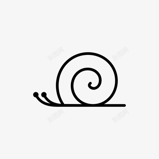 蜗牛动物虫子图标svg_新图网 https://ixintu.com 动物 昆虫 生物 虫子 蜗牛