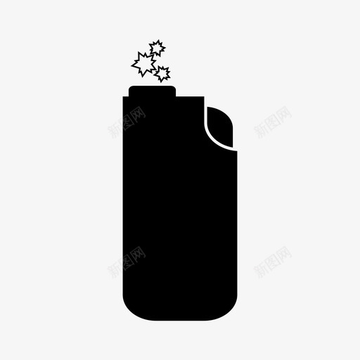 打火机照明热图标svg_新图网 https://ixintu.com 丁烷 打火机 气体 火焰 火花 热 照明 燃烧