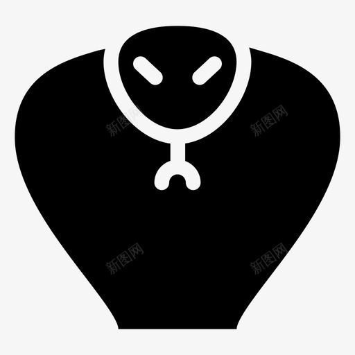 眼镜蛇有毒实心图标svg_新图网 https://ixintu.com 丛林 动物实心 实心图标 形状 无腿 有毒 森林 毒牙 爬行动物 眼镜蛇 蛇