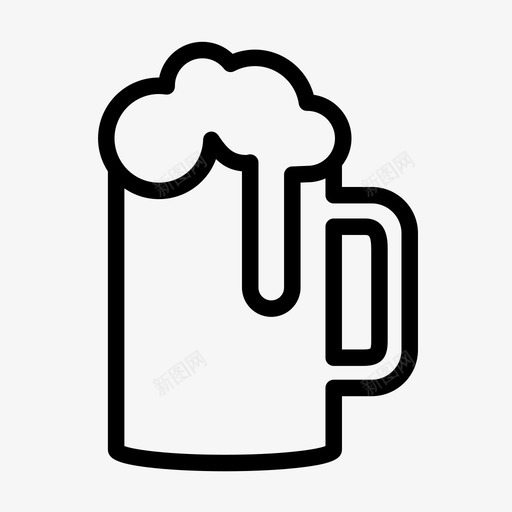 啤酒杯子玻璃杯图标svg_新图网 https://ixintu.com 啤酒 啤酒杯 嗡嗡声 杯子 泡沫 玻璃杯 饮料