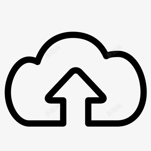 云上传箭头云计算图标svg_新图网 https://ixintu.com 云上传 云计算 同步 技术 箭头