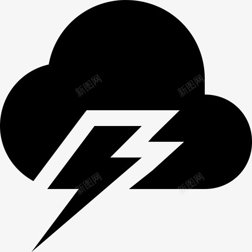闪电云灾难图标svg_新图网 https://ixintu.com 云 暴风雨 暴风雨天气 标志性 灾难 闪电
