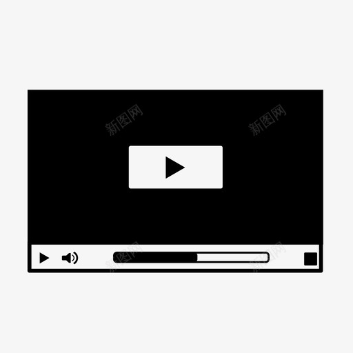视频播放器互联网mp4图标svg_新图网 https://ixintu.com mp4 quicktime 互联网 在线视频 网络视频 视频播放器
