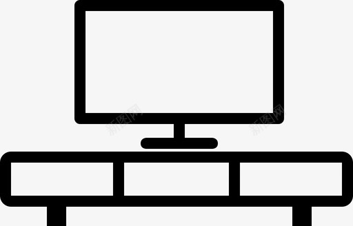 电视电视机电视屏幕图标svg_新图网 https://ixintu.com 客厅 家俱 家庭影院 家装 房子 架子 电视 电视屏幕 电视机