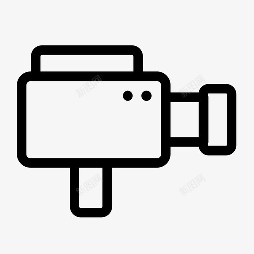 摄像机胶卷镜头图标svg_新图网 https://ixintu.com 卷盘 基本用户界面 录像机 摄像机 胶卷 镜头