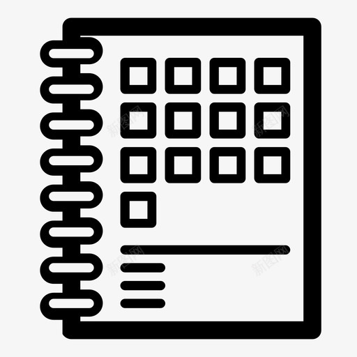 笔记本日记笔记图标svg_新图网 https://ixintu.com 日记 环装订 笔记 笔记本 组装 螺旋装订