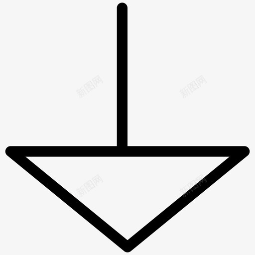 向下箭头lin图标线条图标svg_新图网 https://ixintu.com lin图标 下移 向下箭头 导航 形状 步骤 移动 符号 箭头 线条图标