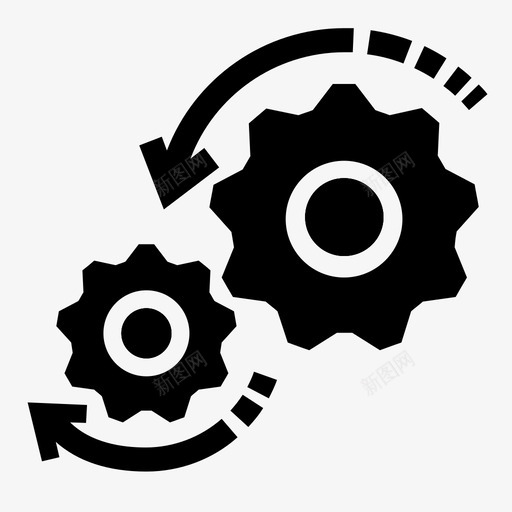 齿轮加工旋转齿轮图标svg_新图网 https://ixintu.com 加工 操作 旋转齿轮 机械 物理 齿轮
