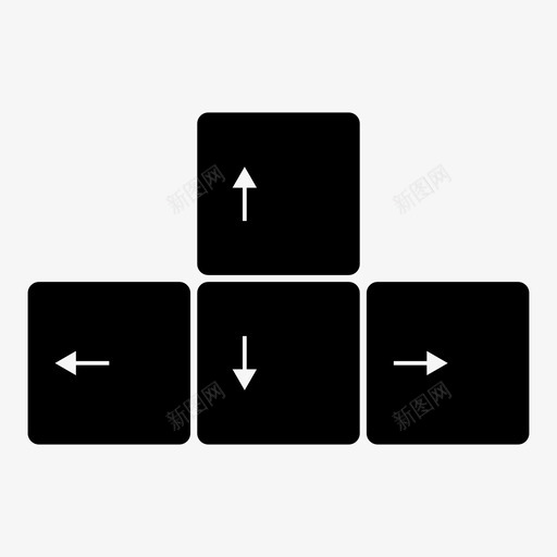 箭头按钮方向键图标svg_新图网 https://ixintu.com 上下左右按键 按钮 方向键 箭头 键盘