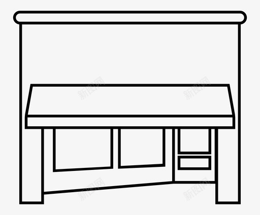 建筑物街角商店画廊图标svg_新图网 https://ixintu.com 商店 城镇 店面 建筑物 画廊 街角商店