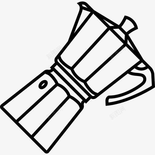 莫卡壶物品厨房图标svg_新图网 https://ixintu.com 倾斜 厨房 咖啡壶 咖啡机 家用电器 意大利咖啡壶 意大利咖啡机 热饮料 物品 莫卡壶