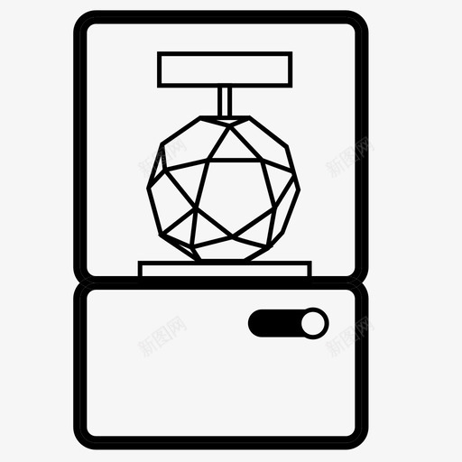 三维打印机技术三维打印图标svg_新图网 https://ixintu.com 三维打印 三维打印机 打印对象 技术 机器