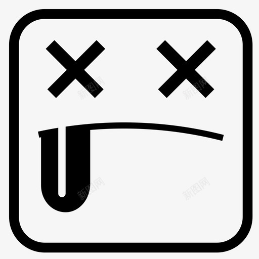 死亡撕裂中毒图标svg_新图网 https://ixintu.com 中毒 情绪 撕裂 晕倒 死亡 表情 面部