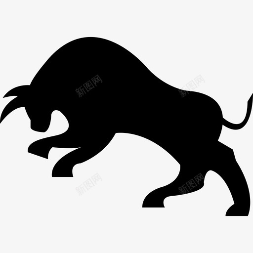 公牛侧视图黑色动物形状动物随机图标svg_新图网 https://ixintu.com 公牛侧视图黑色动物形状 动物 随机图标