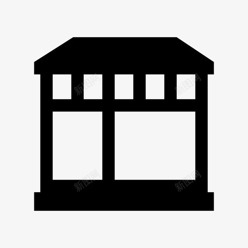 商店小店购物图标svg_新图网 https://ixintu.com 产品 便利店 出售 商店 图标v1字形集 小商场 小店 市场 电子商务 购物