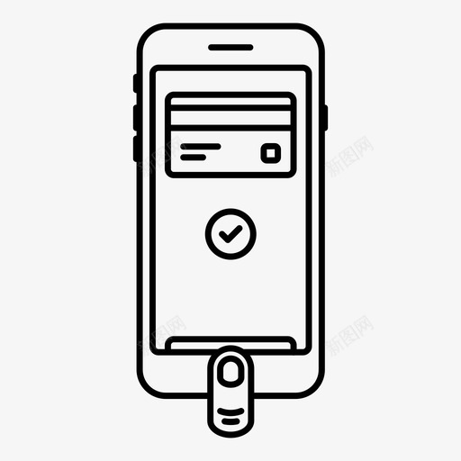 移动支付touch id智能手机图标svg_新图网 https://ixintu.com iphone6 nfc touch id 存折 智能手机 移动支付 移动设备 移动货币 移动钱包