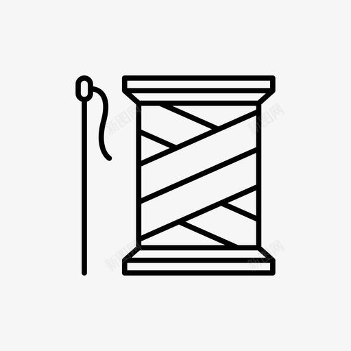 针线手工艺品爱好图标svg_新图网 https://ixintu.com 家居 手工艺品 爱好 缝纫 针线