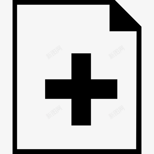 添加文档新建页面图标svg_新图网 https://ixintu.com 加上 工作表 文件 新建 添加文档 纸张 表格 页面