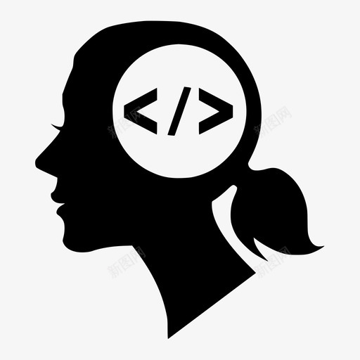 开发人员程序员工程师图标svg_新图网 https://ixintu.com 女性工程师 女性开发人员 女性技术人员 女性程序员 工程师 开发人员 程序员