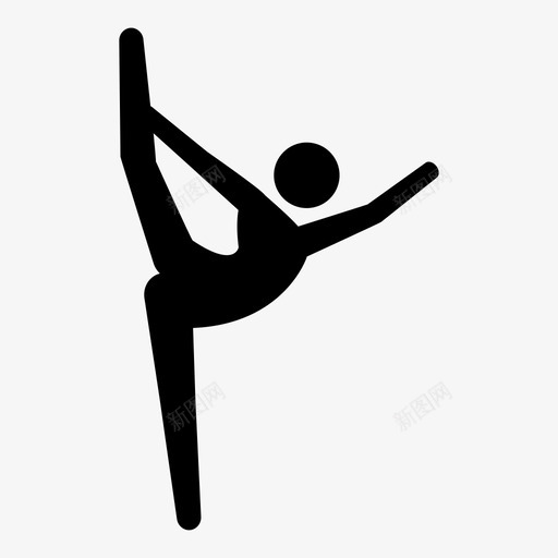 瑜伽伸展站立图标svg_新图网 https://ixintu.com 伸展 保持 姿势 柔韧 温柔 瑜伽 站立 舞蹈 锻炼