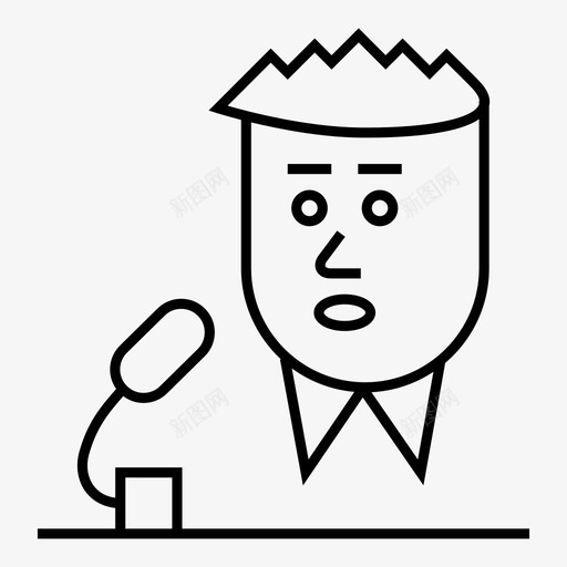 新闻播音员播音员主持人图标svg_新图网 https://ixintu.com 主持人 播音员 新闻播音员 电视 麦克风