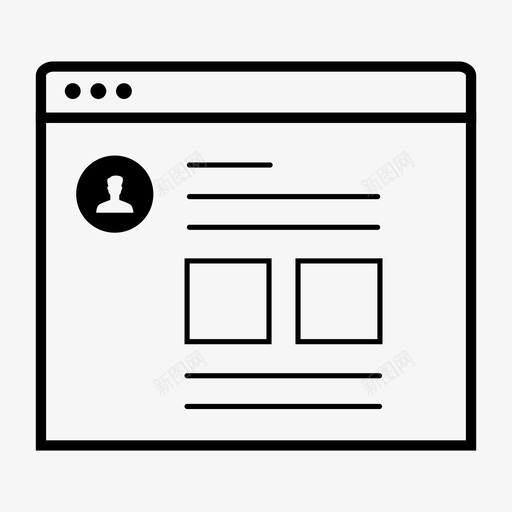 网站线框网页布局图标svg_新图网 https://ixintu.com 公文包 用户界面 用户界面模型 用户界面模型集合 线框 网站 网页布局 网页界面