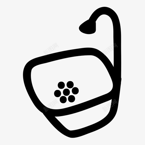 水槽脸盆描图图标svg_新图网 https://ixintu.com 卫生 手写 手稿 手绘 描图 水槽 素描 脸盆