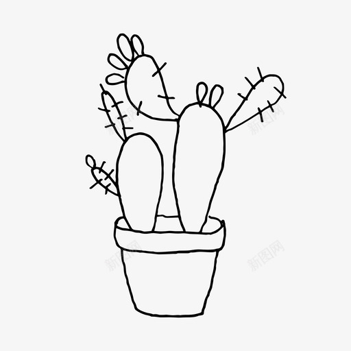 仙人掌绿色室内植物图标svg_新图网 https://ixintu.com 仙人掌 室内植物 室外植物 绿色 肉质植物