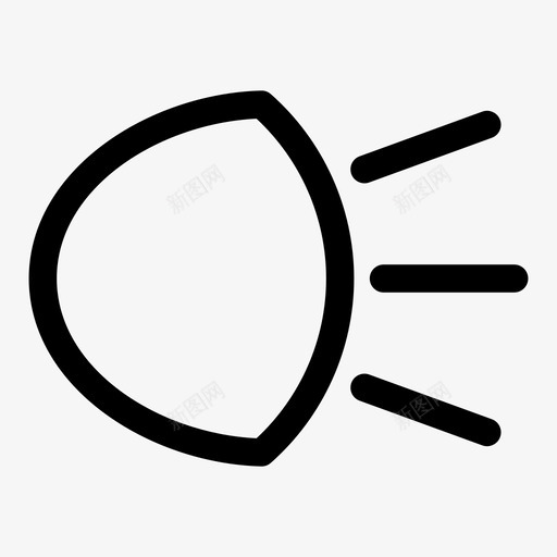 光照亮图标svg_新图网 https://ixintu.com 亮 亮灯 光 前照灯 头灯 灯 照 车灯 闪光灯