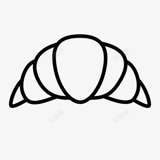 牛角包糕点早图标svg_新图网 https://ixintu.com 早 早餐 法国 法式糕点 牛角包 糕点 薄片 面团 食品 餐