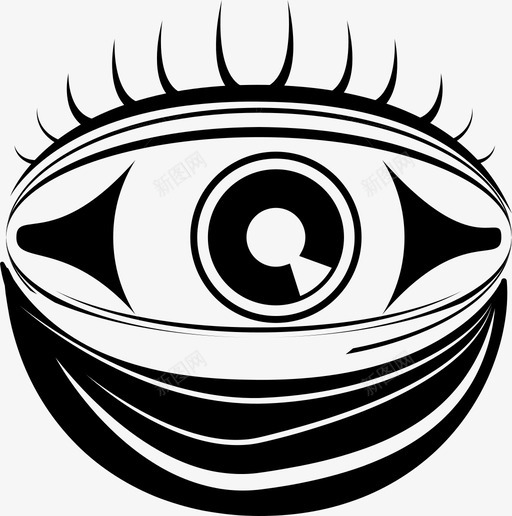 疲劳的眼睛图标svg_新图网 https://ixintu.com 疲劳的眼睛
