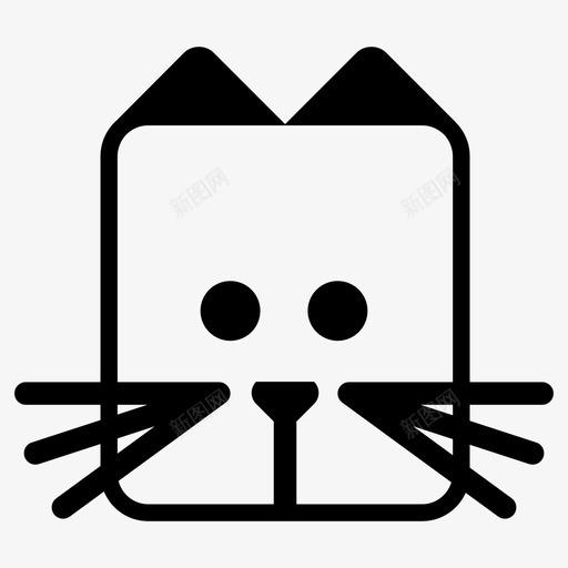 猫宠物小猫图标svg_新图网 https://ixintu.com 动物头 动物脸 宠物 宠物猫 小猫 猫 猫头 猫脸