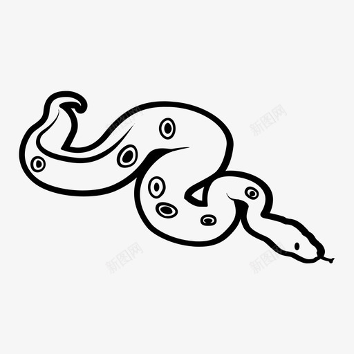 蛇动物冷血动物图标svg_新图网 https://ixintu.com 冷血动物 动物 动物群 滑翔者 爬行动物 蛇 蟒蛇