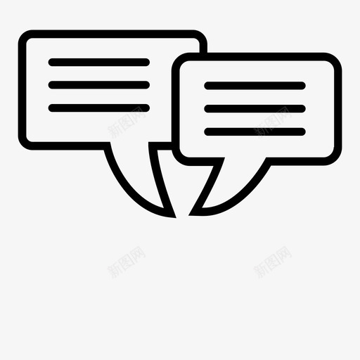 交谈言语泡沫语言图标svg_新图网 https://ixintu.com 交流 交谈 亲密 聊天 言语泡沫 语言